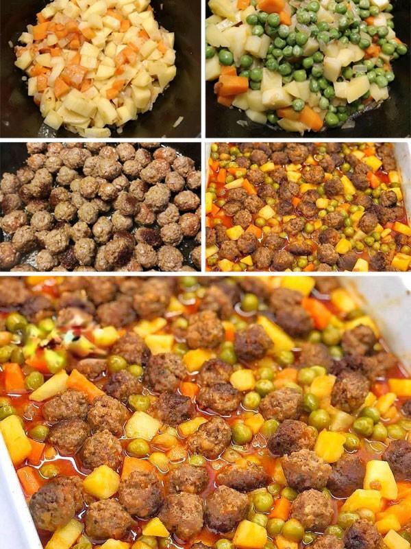 Fırında Sebzeli Misket Köfte